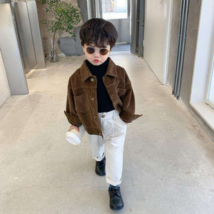 Nouvelle veste décontractée en velours côtelé pour enfants coréens, collection automne 2023, vêtements pour tout-petits, vestes de printemps pour bébés garçons - Product Image 4