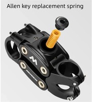 Stem Suspensi Sepeda Gunung MEROCA 7 Derajat 90mm untuk Bersepeda Off-Road, Touring, dan Jalan Berbatu, Peredam Guncangan dengan Empat Sambungan