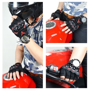 <span class=keywords><strong>Gants</strong></span> de moto demi-doigts Motocentric avec <span class=keywords><strong>coque</strong></span> rigide de protection pour le cyclisme et la moto – Équipement d'été pour la conduite à moto - Product Image 6