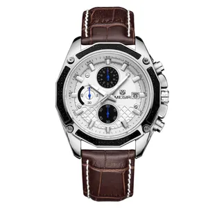 中国批发Megir 2015男士手表Reloj Montres Homme豪华计时手表男士腕表品牌模拟手表