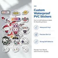 Autocollants personnalisés en vinyle PVC imperméable, autocollants découpés à la forme, étiquettes logo pour la décoration d'emballages