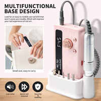 Base de charge pour perceuse à ongles rechargeable 45000 tr/min, lime à ongles électrique sans fil avec écran LCD pour le retrait du gel et le polissage