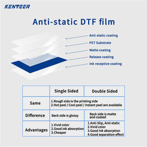 Rouleau de <span class=keywords><strong>film</strong></span> DTF Kenteer 60cm*100m double mat, pelable à froid et à chaud, pour impression par transfert thermique, <span class=keywords><strong>film</strong></span> DTF pour imprimante DTF - Product Image 2
