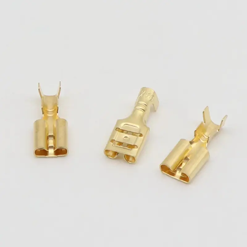 2.8/4.8/6.3 mét Nữ ô tô kết nối thiết bị đầu cuối dj621/622 Brass Spade thiết bị đầu cuối điện mở thùng uốn thiết bị đầu cuối