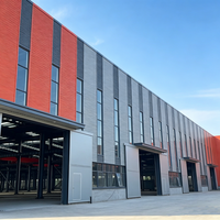 Bâtiment industriel modulaire préfabriqué en acier, design moderne 2D 3D, structure métallique, usine, entrepôt