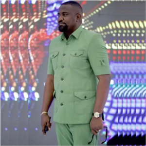 Setelan Jas Safari Musim Panas Pria Green Africa, <span class=keywords><strong>2</strong></span> Potong, Lengan Pendek, Slim Fit, untuk Pesta Pernikahan, Prom, Kostum Pria - Product Image 3