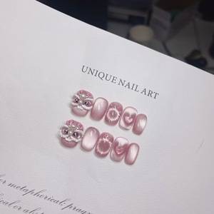 Venta al por mayor a granel <span class=keywords><strong>León</strong></span> Año Nuevo Batalla Armadura 3D Ojo de gato de lujo Premium Nail Hecho a mano Longitud corta Dedo francés Pinch Fuegos artificiales - Product Image 2