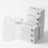 Boîtes à pâtisserie blanches personnalisées, emballages de boulangerie imprimés sur mesure pour gâteaux, desserts, croissants, plats à emporter, qualité alimentaire, vente en gros