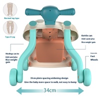 Porteur musical évolutif anti-O-Leg et anti-basculement pour bébés et tout-petits (0-18 mois) avec cadre en plastique, type voiture à pousser