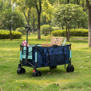 Carrito Plegable Keenz para Exteriores, Carrito de Playa con Nevera y Ruedas Grandes - Product Image 4