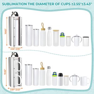 DIY 11oz 16oz 20oz 30oz Skinny Tumbler Mug Double Station Sublimation Heat Press Machine HY-CH2232 Tumbler Heat Press Machines S - Product Image 3