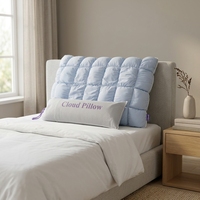 Oreiller de lit personnalisable, hypoallergénique, lavable en machine, en forme de nuage matelassé, en fibre de polyester douce, avec sac de rangement
