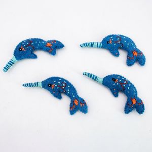 Adorno de Delfín Miniatura Cosido en Fieltro de Lana, Juguete Educativo con Temática Oceánica para Niños, Juego de Imitación de Criaturas Marinas - Product Image 6