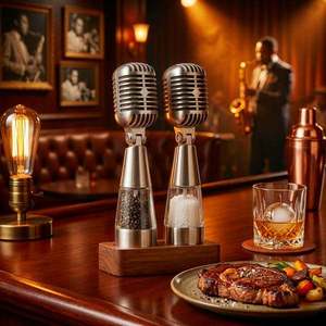 Multi Functional Microphone Seasoning <b>Grinder</b> Stainless Steel Cylinder Kitchen Spice <b>Pepper</b> <b>Grinder</b> Party Use - Product Image 2