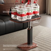 Table d'appoint mobile pour canapé, petite table de salon, table basse, table de chevet relevable de style médiéval pour chambre, bureau d'ordinateur avec rangement