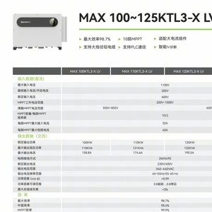 Inversor Solar Trifásico Growatt Mac 60Ktl3 X Lv de 60Kw, Entrada de CC de 1100V, Salida de CA de 220/380V - Product Image 2