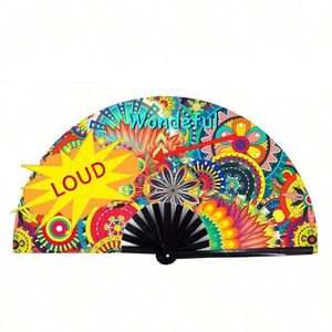 Grandes ébauches d'éventail à sublimation de musique traditionnelle chinoise 33cm personnalisées Éventail à main faveurs de <span class=keywords><strong>mariage</strong></span> Logo à main en plastique - Product Image 5