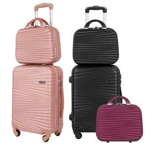 Bojun Logo personalizzato gratuito Hard Shell set di valigie all'ingrosso Trolley valigia stabile borsa per bagagli ferma colore brillante personalizzato