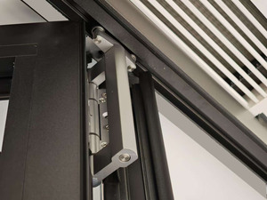 Porta Scorrevole Pieghevole Moderna in Lega di Alluminio Bastion con Doppio Vetro e Zanzariera, Superficie Rifinita Impermeabile per Interni Cucina - Product Image 6