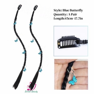 Alla moda dolce ragazza Cool extension per <span class=keywords><strong>capelli</strong></span> parrucca per <span class=keywords><strong>trecce</strong></span> con Clip dolce Cool per ragazze treccia di coda di cavallo primavera boxe <span class=keywords><strong>trecce</strong></span> <span class=keywords><strong>capelli</strong></span> - Product Image 3