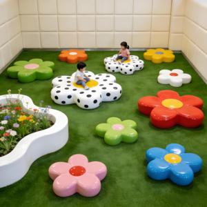 Silla Moderna de Fibra de Vidrio con Forma de Flor Grande para Parque de Atracciones Infantil, Escultura Floral para Centro Comercial, Escuela, Patio de Juegos al Aire Libre - Product Image 6