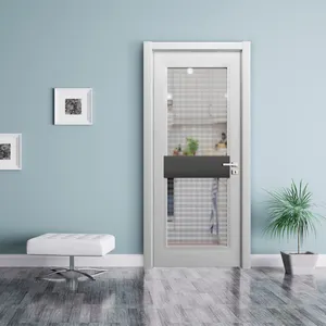 Quarto Moderno 8 Pés de Altura com Grelha De Ventilação do Ar Para Artesanal de Madeira Maciça Branco Esculpido Porta Portas Interiores de Luxo