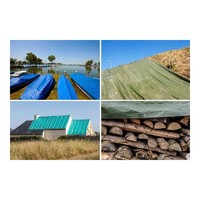 Bâche en HDPE bleue 50-450 g/m², écologique, résistante aux déchirures, imperméable, traitée anti-UV, anti-âge, résistante aux taches, coupe-vent