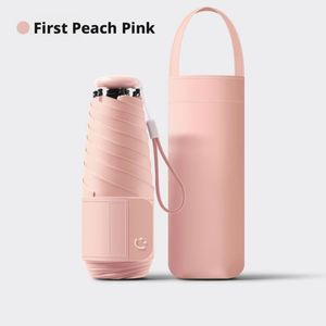 Paraguas de Viaje de Lujo, Resistente a los Rayos UV, Ligero, con Revestimiento Negro, Plegable en Cinco Secciones, Doble Uso, Protección Solar y contra la Lluvia, Manual - Product Image 1