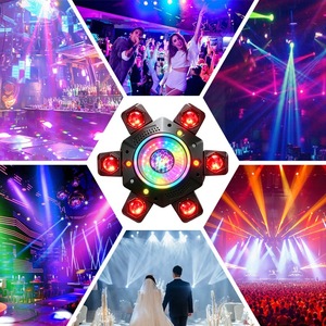 Faro mobile a 6 bracci Bee Eye Abyss 150W, attrezzatura professionale per palcoscenici e feste, striscia LED attivata dal suono, Little King Kong Light - Product Image 6
