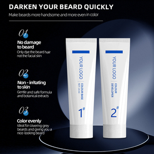 Joynna Oem personnaliser la couleur des cheveux shampooing 14ml * 2 naturel permanent noir cheveux teinture shampooing pour hommes cheveux et barbe coloration colorant - Product Image 4