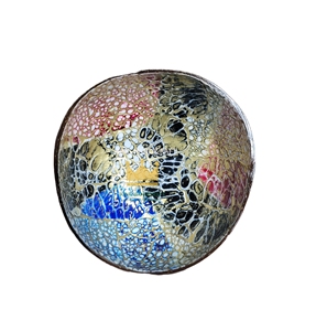 Handmade <b>Coconut</b> <b>Shell</b> Lacquered Bowls With Seashell Eggshell Inlaid Mother of Pearl Bowl Cheap Price from Vietnam - Product Image 1