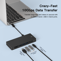 Adaptador USB HUB Tipo C a DisplayPort, HDMI, RJ45, PD 100W, 8K 30Hz, para Macbook, iPad Pro, Air, M2, M1, Accesorios para Laptop