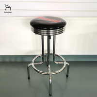 Chaise de bar pivotante en métal EaseNeat pour discothèque, hauteur de comptoir, idéale pour hôtel et restaurant - Offre spéciale