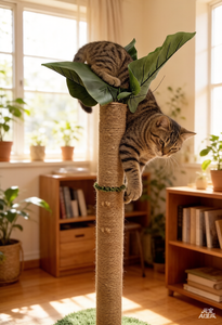 Structure d'escalade pour chat en bois naturel, style classique, facile à assembler, avec emballage en carton, cadeau idéal pour animaux de compagnie - Product Image 3