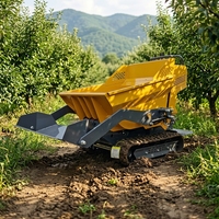 500kg Mini-Hebe-Dumper KC500 CE-Zertifizierter Selbstladender Raupenkipper für Garten und Obstgarten