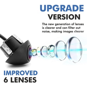 Камера заднего вида Smartour AHD 1080P с водонепроницаемым объективом Fisheye IP68, ночным видением, высоким качеством изображения, питанием 12В для автомобиля, помощь при парковке 1 - Product Image 5