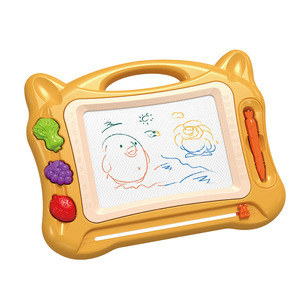 Tableau magnétique à dessin pour enfants avec tampons et stylo, pour les enfants de 2 à 6 ans, chevalet en plastique unisexe, tableau d'écriture et de graffiti - Product Image 1