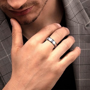 Anillo Minimalista de Acero Inoxidable Chapado en <span class=keywords><strong>Oro</strong></span> <span class=keywords><strong>y</strong></span> Rodio, Anillo de Pareja Liso, 4 Colores, Anillo de Moda para Hombre <span class=keywords><strong>y</strong></span> Mujer, Antideslustre, Venta al Por Mayor - Product Image 2