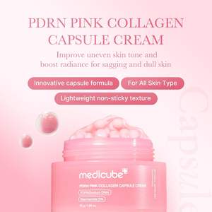Crème hydratante pour le visage Medicube Salmon DNA Pink Collagen Capsule, crème hydratante légère, soin de la peau coréen - Product Image 3