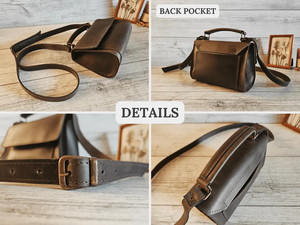 Personalized <b>Small</b> <b>Leather</b> Crossbody Bag for Women Handmade <b>Purse</b> Cute Shoulder Handbag Stylish Gift for Her - Product Image 5