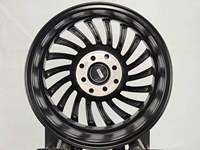 Nuevas Llantas de Aleación Fundida con Diseño de Turbina Mecanizado en Negro Brillante de 18-20 Pulgadas 5X112/5X114.3 para Vehículos de Lujo, Modificación y Tuning, 3 Años de Garantía