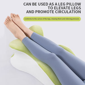 Oreiller en mousse à mémoire de forme multifonctionnel <span class=keywords><strong>pour</strong></span> couple, design ergonomique incurvé, soutien réglable, démontable, lavable, écologique, <span class=keywords><strong>lit</strong></span> doux - Product Image 4