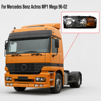Phare avant de remplacement en verre ABS pour camion lourd RHD 9418205461 pour Mercedes Benz Actros MP1 Mega 96-02