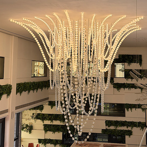 Lustre VH Factory Direct personnalisé, luxe léger, collier de perles, lampes LED créatives pour hôtel, duplex, <span class=keywords><strong>hall</strong></span>, villa - Product Image 4