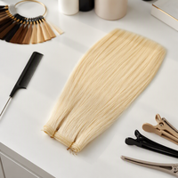 Extensions de cheveux humains Remy Genius Weft, mèches lisses pour salon, pour allongement de cheveux
