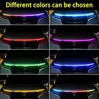 Nouvelles bandes lumineuses LED colorées de 180 cm pour capot de voiture, lampe flexible modifiée pour la décoration du capot moteur, bande lumineuse LED pour capot de voiture