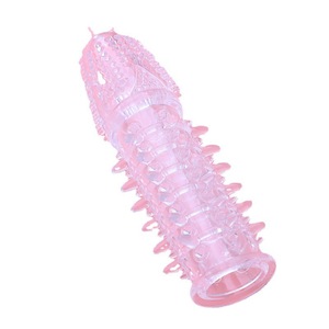 Condón Crystal Wolf Tooth extra largo y grueso de TPE, juguete sexual de estimulación para parejas y mujeres. - Product Image 5