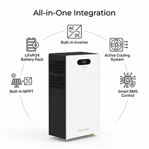 Sistema de Energía Solar Doméstico de 3kW 5kWh, Montado en Pared, Inversor Híbrido Fuera de Red, Batería Integrada LiFePO4 de 51.2V 100Ah, IP65, UE - Product Image 6