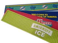 Vente en gros de tapis de bar en caoutchouc couleur personnalisée à sublimation pour bière de qualité supérieure