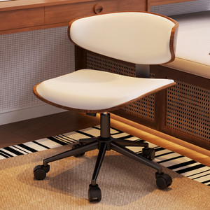 Ghế văn phòng xoay nâng hạ bằng gỗ bọc da hiện đại, nội thất bàn làm việc tại nhà, ghế học tập, chơi game, ghế giám đốc, ghế máy tính, ghế văn phòng ergonomic - Product Image 3